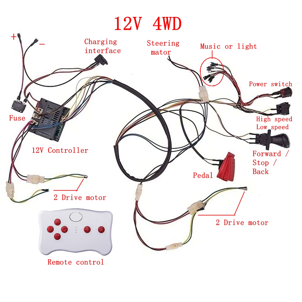 Diy Electronics Button - 어린이 전기 자동차 DIY 개조 와이어
