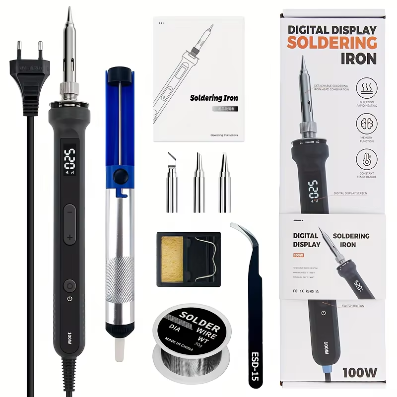 Diy Electronics Repair - 100W 디지털 납땜 인두 키트 오토바이