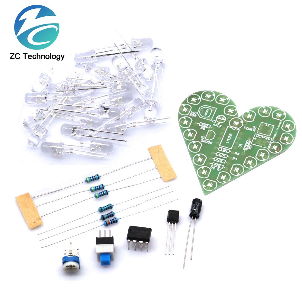 Diy Electronics Learning Kit - DIY 키트 심장 모양 호흡 램프