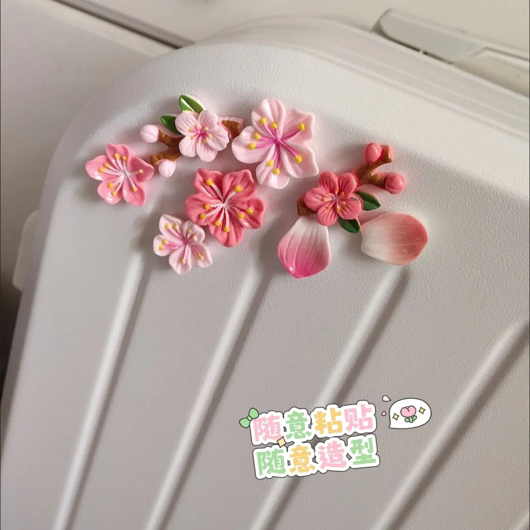 복숭아꽃 자동차 데칼 DIY 3D 스티커 (전기차, 오 - Diy Electric Car 리뷰 및 가격