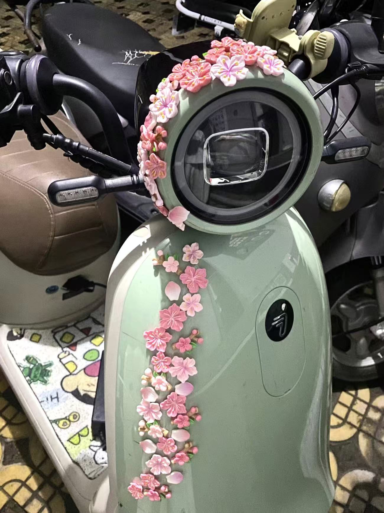 복숭아꽃 자동차 데칼 DIY 3D 스티커 (전기차, 오 - Diy Electric Car 리뷰 및 가격