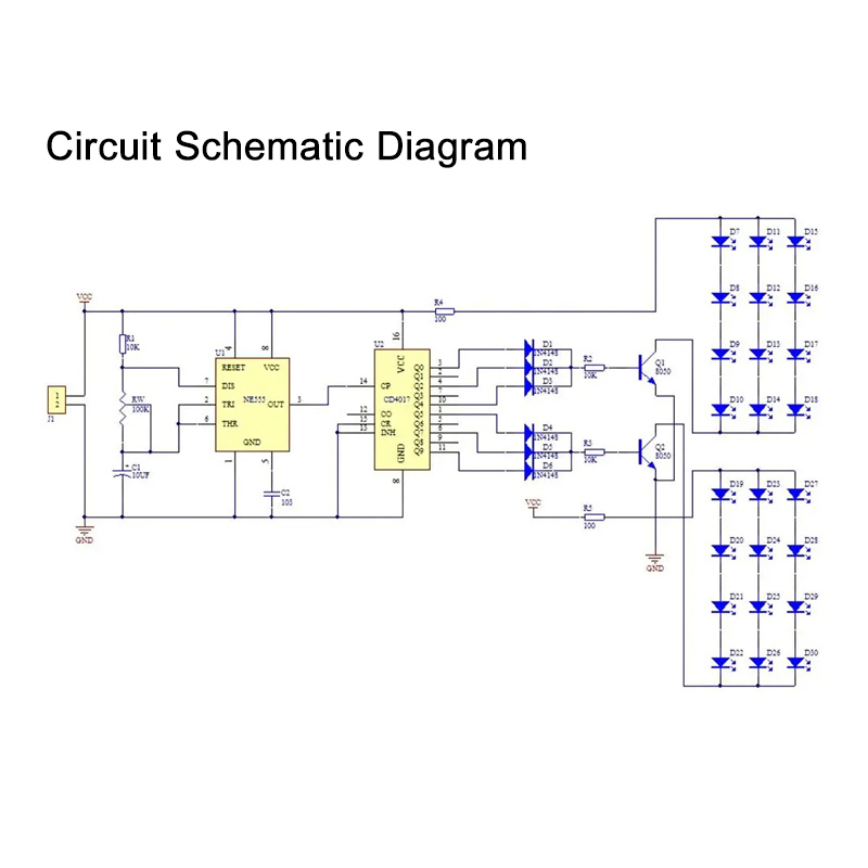 IC LED 빨간색 파란색 이중 색상 깜박이는 조명 D - Diy Electronics Learning Kit 리뷰 및 가격