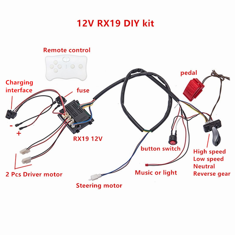어린이 전기 자동차 DIY 개조 와이어 및 스위치 키트 - Diy Electronics Button 리뷰 및 가격