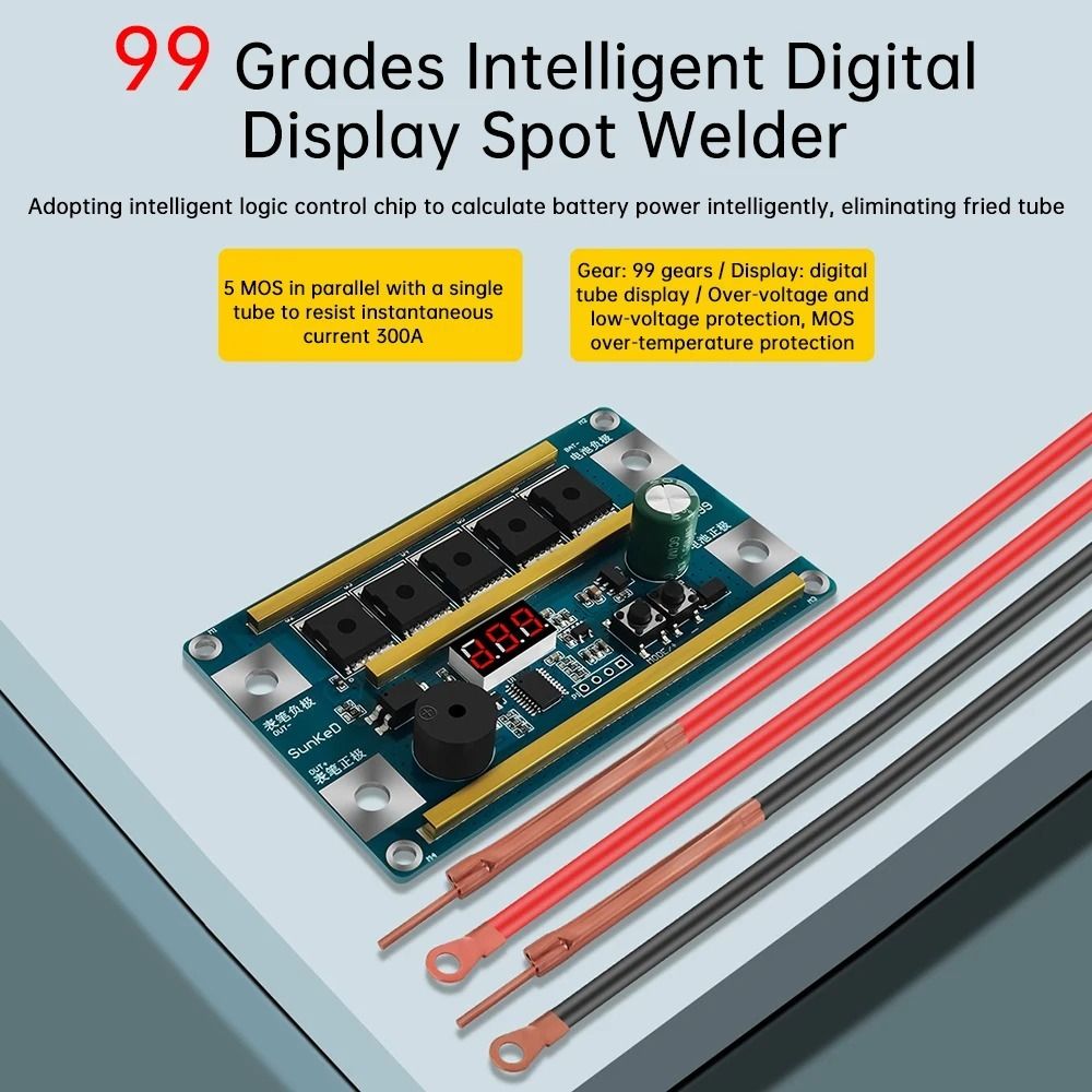휴대용 12V 스폿 용접기 디지털 디스플레이 10AWG - Diy Electronics Spot Welder 리뷰 및 가격