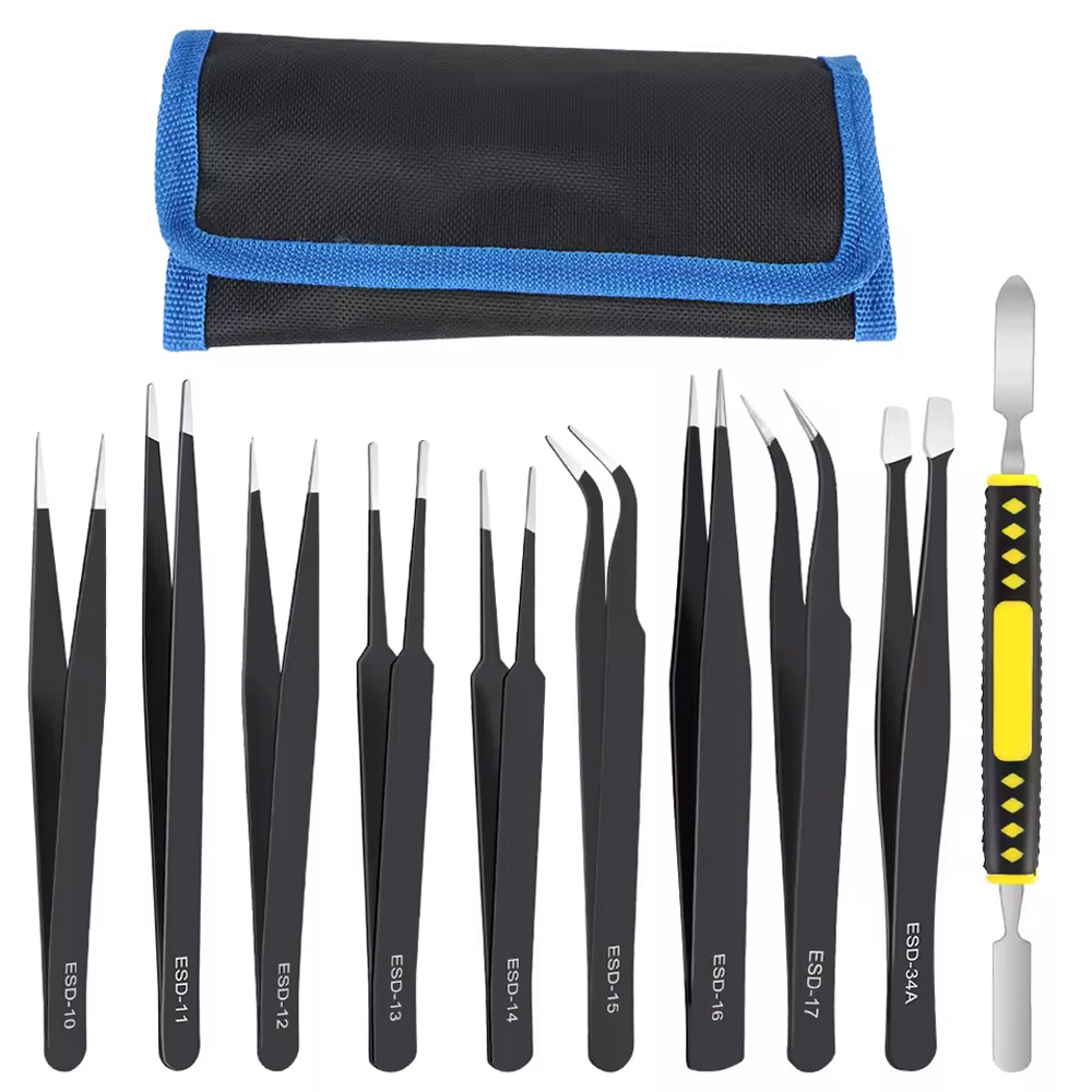 10개/세트 정밀 정전기 방지 곡선 및 직선 핀셋 스테 - Diy Electronics Repair 리뷰 및 가격