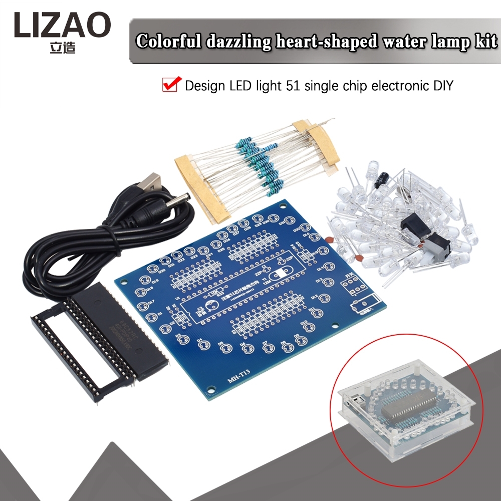 DIY 전자 키트 하트 모양 다채로운 눈부심 LED R - Diy Electronics Course 리뷰 및 가격
