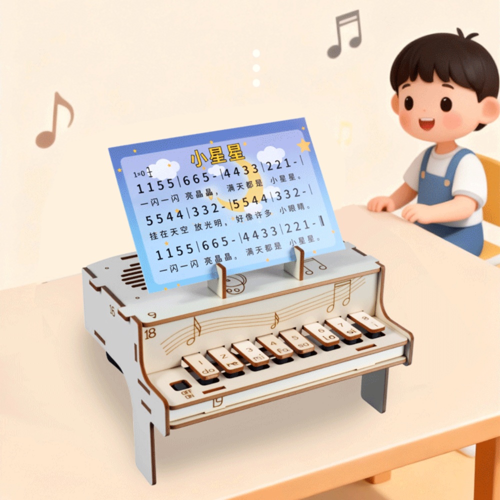 DIY 나무 전자 피아노 모델 STEM 조립 키트 물리 - Diy Electronics Learning Kit 리뷰 및 가격