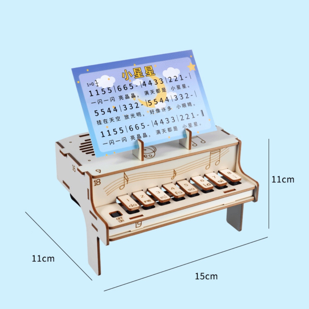 DIY 나무 전자 피아노 모델 STEM 조립 키트 물리 - Diy Electronics Learning Kit 리뷰 및 가격