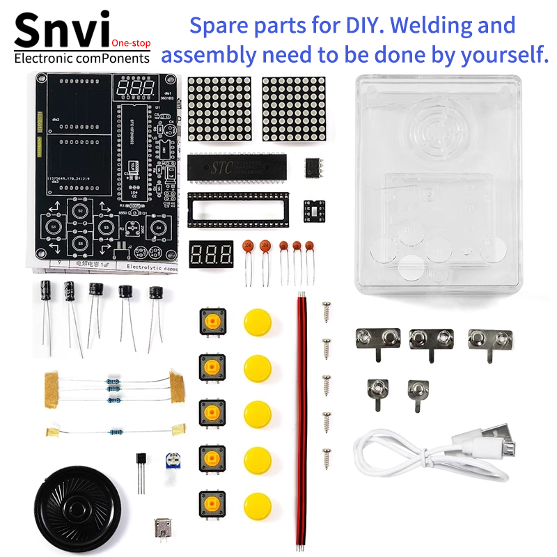 Snvi DIY 픽셀 게임 콘솔 키트 51 MCU 테트 - Diy Electronics Learning Kit 리뷰 및 가격